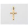 Image 2 : 14K Yellow Gold Cross Pendant