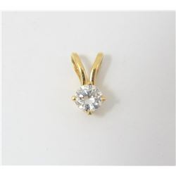 14K Yellow Gold Diamond Pendant