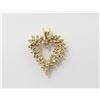 Image 1 : 14K Yellow Gold Diamond Heart Pendant
