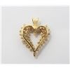 Image 2 : 14K Yellow Gold Diamond Heart Pendant