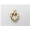 Image 1 : 14K Yellow Gold Diamond Heart Pendant