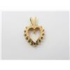 Image 2 : 14K Yellow Gold Diamond Heart Pendant