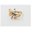 Image 2 : 14K Yellow Gold Butterfly Ring