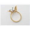 Image 3 : 14K Yellow Gold Butterfly Ring