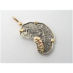 Piece of Spanish Eight in Two Tone Gold Bezel