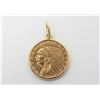 Image 1 : Gold Indian Head Half Dollar Coin Pendant