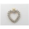Image 1 : 10K Two Tone Diamond Heart Pendant