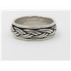 Image 1 : Sterling Silver Woven-Style Spinning Ring
