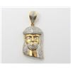 Image 1 : 10k Gold and Diamond Christ's Head Pendant