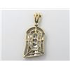 Image 2 : 10k Gold and Diamond Christ's Head Pendant