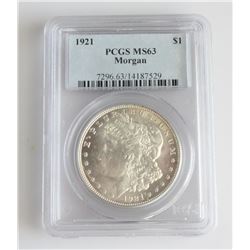 1921 Morgan Silver Dollar MS63