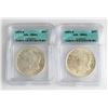 Image 1 : ICG-Graded 2-Coin Lot; Morgan Silver Dollars MS61