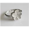 Image 1 : 14K White Gold Flower Ring