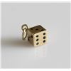 Image 1 : 14K Yellow Gold Dice Charm Pendant