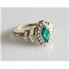 Image 1 : 10K Yellow Gold Emerald and Diamond Ring