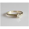 Image 1 : 14K Yellow Gold Diamond Solitaire Engagement Ring