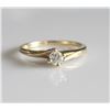 Image 2 : 14K Yellow Gold Diamond Solitaire Engagement Ring