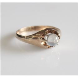 10K Yellow Gold Antique Moonstone Ring