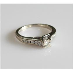 14K White Gold Diamond Ring