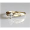 Image 1 : 14K Yellow Gold Marquis Diamond Ring