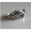 Image 1 : 10K White Gold Tanzanite Diamond Ring