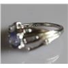 Image 2 : 10K White Gold Tanzanite Diamond Ring