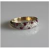 Image 1 : 14K Yellow Gold Diamond and Ruby Ring
