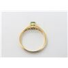 Image 2 : 14K Yellow Gold Emerald and Diamond Ring