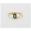 Image 1 : 10K Yellow Gold Green Tourmaline Ring