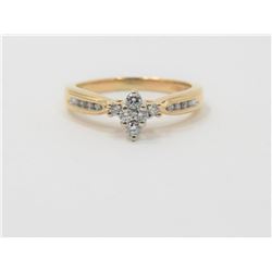 14K Yellow Gold and Diamond Ring