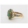 Image 2 : 10K Yellow Gold Estate Emerald Ring