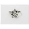 Image 1 : 14K White Gold Art Nouveau Style Diamond Ring