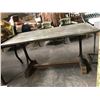 Image 2 : TRESTLE BASED TABLE WITH TIN TOP