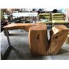 Image 2 : LARGE SOLID WOOD LIVE EDGE TABLE BASE
