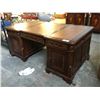 Image 2 : LEATHER TOP MAHOGANY PARTNERS DESK