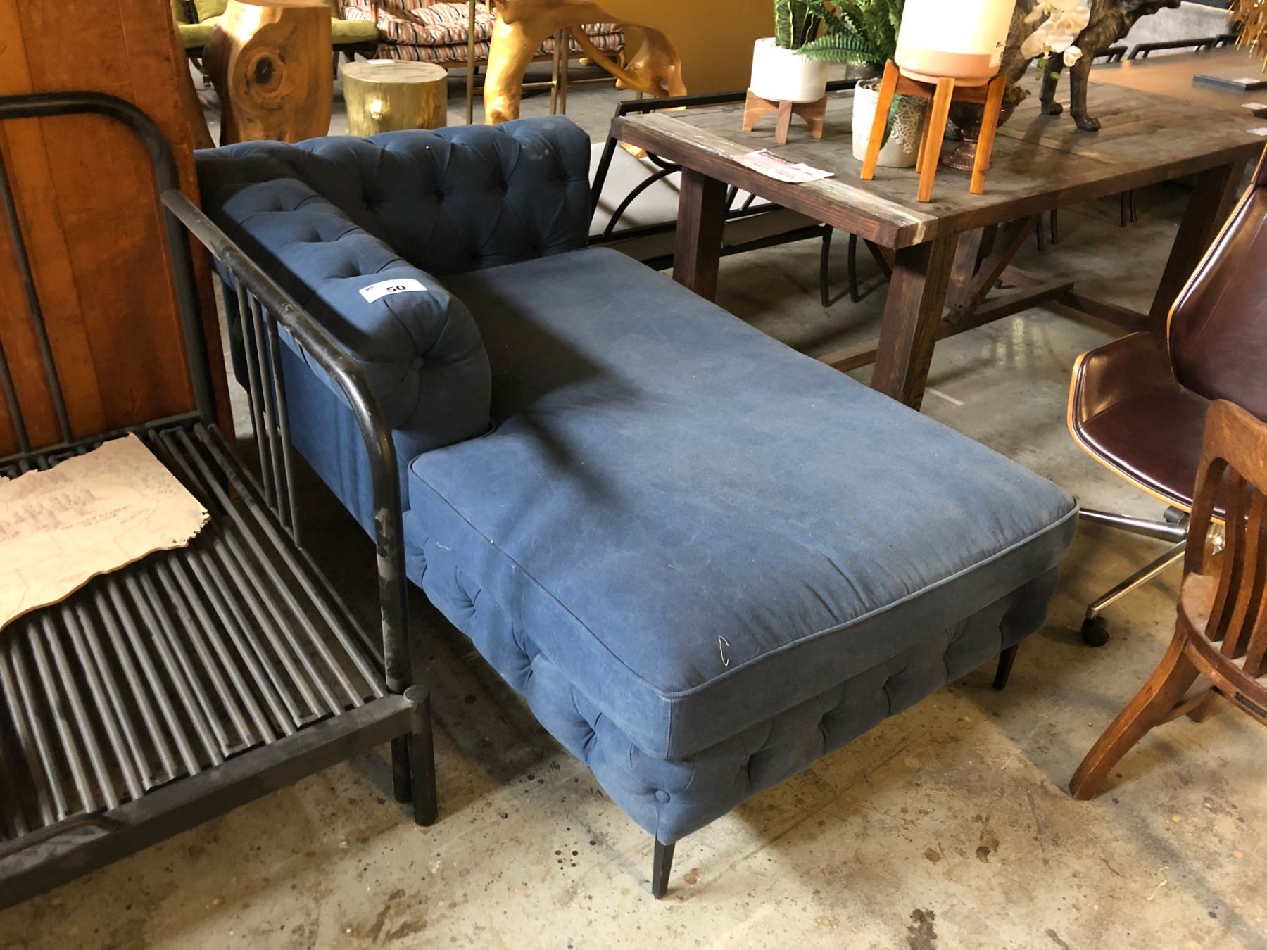 CHAISE LOUNGE BLUE - Able Auctions