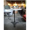 Image 2 : MARBLE TOP CAST IRON BASE CAFE TABLE