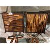 Image 1 : PAIR OF MODERN ROSEWOOD END TABLES NO GLASS