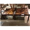 Image 2 : PAIR OF MODERN ROSEWOOD END TABLES NO GLASS