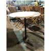 Image 2 : MARBLE TOP CAST IRON BASE CAFE TABLE