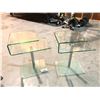 Image 1 : PAIR OF MODERN GLASS END TABLES