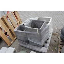 PALLET OF CONCRETE PLANTERS