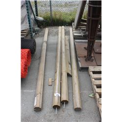 LOT OF 4 WOODEN POSTS