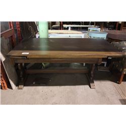 ANTIQUE OAK DRAW LEAF TABLE