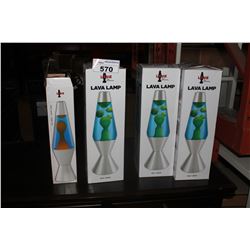 LOT OF 4 LAVA LAMPS