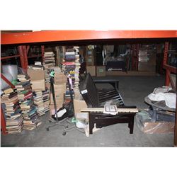 LARGE LOT OF MISC FURNITURE AND MOVIE SET BOOKS