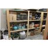 Image 1 : SHELVING UNIT INCLUDING MISC MOVIE SET ITEMS, INCLUDING SHELVING UNIT