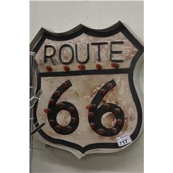 ROUTE 66 LIGHTED SIGN