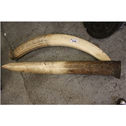 PAIR OF ARTIFICIAL MAMMOTH TUSKS