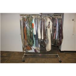 ROLLING RACK OF COSTUMES AND CLOTHING, RACK NOT INCLUDED